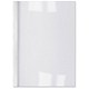 Image of GBC Thermal Binding Covers 6mm Front PVC Clear Back Leathergrain A4 White Ref IB451027 [Pack 100]