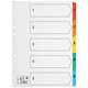 5 Star Office Index 230 micron Card with Coloured Mylar Tabs 1-5 A4 White
