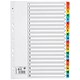 5 Star Office Index 230 micron Card with Coloured Mylar Tabs 1-20 A4 White