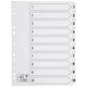 5 Star Office Index 230 micron Card with Clear Mylar Tabs 1-10 A4 White