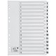 5 Star Office Index 230 micron Card with Clear Mylar Tabs 1-15 A4 White
