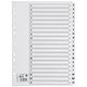 5 Star Office Index 230 micron Card with Clear Mylar Tabs A-Z A4 White