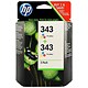 Hewlett Packard [HP] No. 343 Inkjet Cartridge 2x7ml Colour Ref CB332EE [Twin Pack]