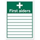 Stewart Superior Sign First Aiders W355xH255mm Self-adhesive Vinyl Ref KS007SAV