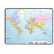 Durable World Map Desk Mat PVC Non-slip Base W600xD400mm Ref 7211/19