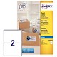 Avery QuickDRY Addressing Labels Inkjet 2 per Sheet 199.6x143.5mm White Ref J8168-100 [200 Labels]