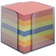 Smead Noteblock Holder Acrylic Smoke and Approx. 850 Sheets of Paper 90x90mm Rainbow Ref A2991199