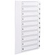 Concord Presentation Index Unpunched White Mylar Tabs 1-10 A4 White Ref 75201 [Pack 10]