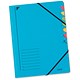 Leitz File Colourspan Cardboard Elasticated 7-Part Blue Ref 3907-35 [Pack 5]