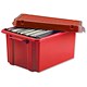 Strata Suspension File Box with 10 Files Tabs and Inserts W470xD340xH240mm Red Ref HW101RED