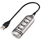 Image of USB 2.0 Hub Bus Powered with Integral Cable 4 Ports Silver