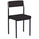 Trexus Side Chair Stacking Steel Frame Upholstered Seat W410xD410xH460mm Charcoal
