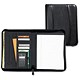 Impala Conference Portfolio Leather Zipped includes Internal Calculator and A4 Notepad Black Ref 508090B