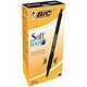 Bic SoftFeel Clic Pen Retractable Rubberised Barrel 1.0mm Tip 0.3mm Line Black Ref 837397 [Pack 12]