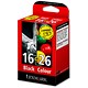 Lexmark No. 16 and No. 26 Inkjet Cartridges Black and Colour Ref 0080D2126