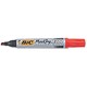 Bic Marking 2300 Permanent Marker Chisel Tip Line Width 3-5.5mm Red 010982/2000/03