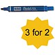 Image of Pentel N50 Permanent Marker Bullet Tip 1.5-2mm Line Blue Ref N50-C [Pack 12] [3 For 2]