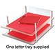 Deflect-o Art Deco Front Load Letter Tray with Metal Risers Acrylic Frosted Clear Ref DE350250