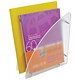 Deflect-o Art Deco Magazine Holder with Metal Linking Posts Acrylic Frosted Clear Ref DE350350