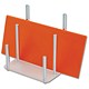 Deflect-o Art Deco Desktop Sorter with Metal Dividing Posts for Files and Letters Clear Ref DE350550