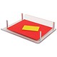 Deflect-o Art Deco Side Load Letter Tray with Metal Risers Acrylic Frosted Clear Ref DE350650
