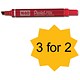 Image of Pentel N60 Permanent Marker Chisel Tip Max.6mm Line Red Ref N60-B [Pack 12] [3 For 2]
