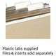 Elba Merlin Tabs Plastic For Suspension Files Clear Ref E8552817 [Pack 50]