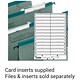 Twinlock Crystalfile Classic Card Inserts for Linked File Extra-deep Tabs White Ref 78290 [Pack 50]