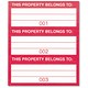 Helix Security Marking Labels Vinyl Tamper-proof Consecutive Numbers 200 per Sheet