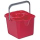 Addis Mop Bucket Single 10 Litre with Removable Single Socket Wringer Red Ref 8643RED