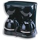Micromark Filter Coffee Maker Dual 100W Capacity 1.8 Litre or 2x12 Cups Black Ref MM52198