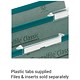 Twinlock Crystalfile Classic Tabs Extra-deep Plastic for Linked Suspension File Clear Ref 78289 [Pack 50]