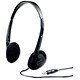 Compucessory Lightweight Headphones 1.2m Cord Black Ref CCS55226