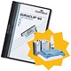 Image of Durable Duraclip Folder PVC Clear Front 3mm A4 Black [Pack 25] [FREE Cleaning Kit]