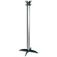Acorn Storm Coat Stand Aluminium Silver Anodised Finish Slide Fixings ABS Base H1550mm Silver Ref 507680