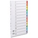 Concord Commercial Index Mylar-reinforced Europunched 1-12 Coloured Tabs A4 White Ref 69001