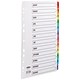 Concord Commercial Index Mylar-reinforced Europunched Jan-Dec Coloured Tabs A4 White Ref 69401