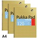 Pukka Pad Notebook Wirebound Vellum 80gsm Ruled and Margin 120 Pages A4 Ref VJM/1 [Pack 3]