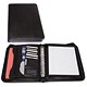 Masters Executive Folio Ring Binder 4-Ring Zipped Leather W300xD50xH363mm Black Ref 2925