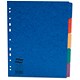 Europa Subject Dividers Pressboard 300 micron Europunched 5-Part A4 Wide Assorted Ref 3107 [Pack 25]