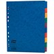 Europa Subject Dividers Pressboard 300 micron Europunched 10-Part A4 Wide Assorted Ref 3108 [Pack 10]