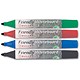 Rosinco Friendly Whiteboard Marker Chisel-tip Assorted Ref 17150 [Pack 4]