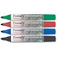 Rosinco Friendly Whiteboard Marker Bullet-tip Assorted Ref 17350 [Pack 4]