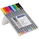 Staedtler Triplus Roller 403 Rollerball Pen Ergonomic 0.6mm Tip 0.3mm Line Assorted Ref 403SB10 [Pack 10]