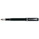 Parker Duofold Fountain Pen Platinum Trim Gold Nib 18k Black Ref S0690580