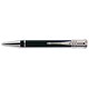Parker Duofold Ball Pen Twist Mechanism Platinum Trim Black Ref S0690650