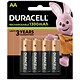 Duracell Battery Rechargeable Accu NiMH 2300 mAh AA Ref 15036491 [Pack 4]
