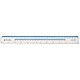 Helix Ruler Plastic Shatter-resistant 10ths 16ths/inch and Millimetres 300mm Blue Tint Ref L16025