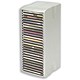 Fellowes CD Storage Spring Tower for 25 Disks W150xD170xH385mm Metallic Silver Ref 98290