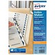 Avery IndexMaker Divider Set Polypropylene 10-Part Clear Ref 05113081